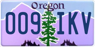 OR license plate 009IKV