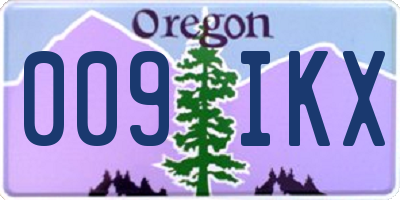 OR license plate 009IKX