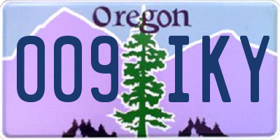 OR license plate 009IKY