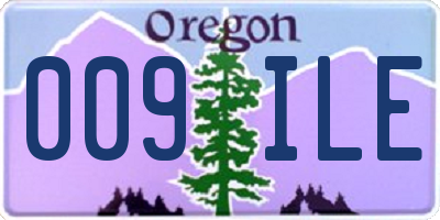 OR license plate 009ILE