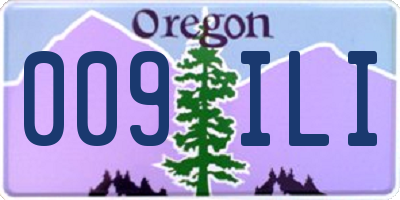 OR license plate 009ILI