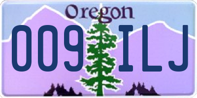 OR license plate 009ILJ