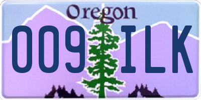 OR license plate 009ILK
