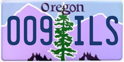 OR license plate 009ILS