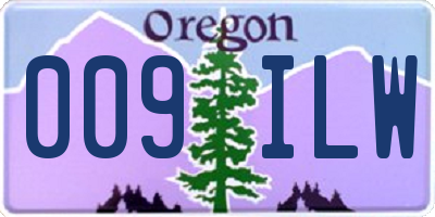 OR license plate 009ILW