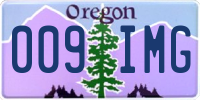 OR license plate 009IMG