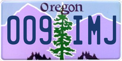 OR license plate 009IMJ