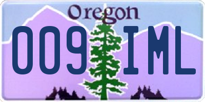 OR license plate 009IML