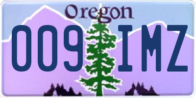 OR license plate 009IMZ