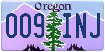 OR license plate 009INJ