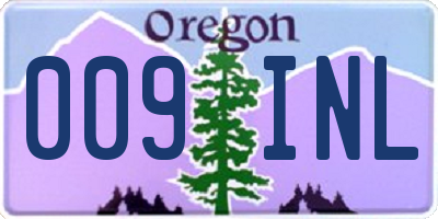 OR license plate 009INL