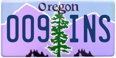 OR license plate 009INS