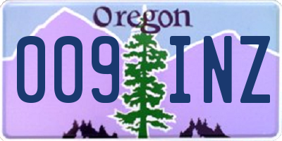 OR license plate 009INZ