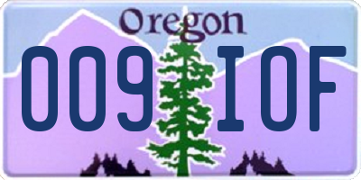 OR license plate 009IOF
