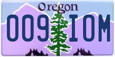 OR license plate 009IOM