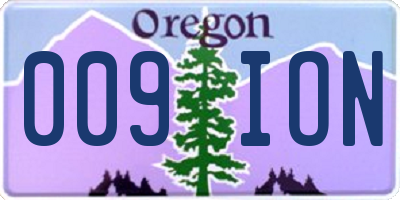 OR license plate 009ION