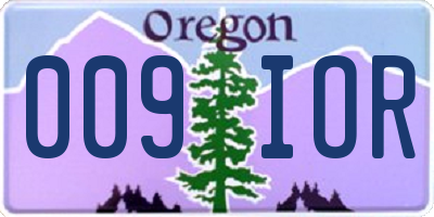 OR license plate 009IOR