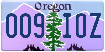 OR license plate 009IOZ