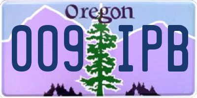 OR license plate 009IPB