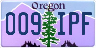 OR license plate 009IPF