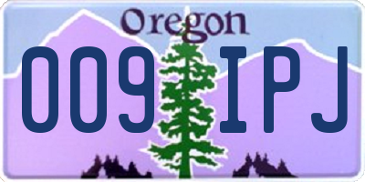 OR license plate 009IPJ