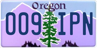 OR license plate 009IPN