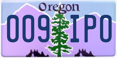 OR license plate 009IPO