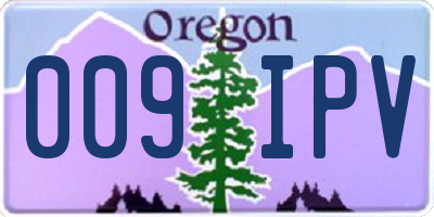 OR license plate 009IPV