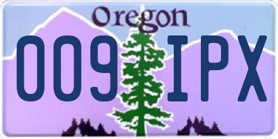 OR license plate 009IPX