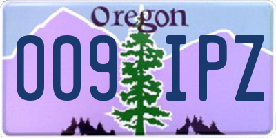 OR license plate 009IPZ
