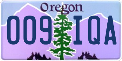 OR license plate 009IQA