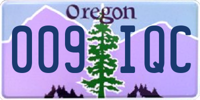 OR license plate 009IQC