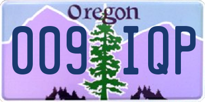 OR license plate 009IQP