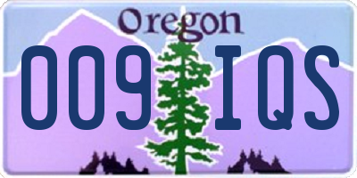 OR license plate 009IQS
