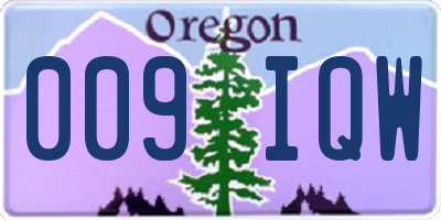 OR license plate 009IQW