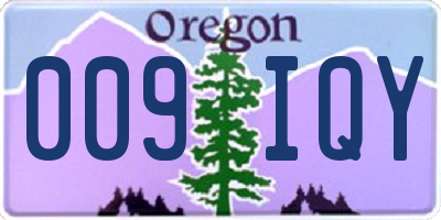 OR license plate 009IQY