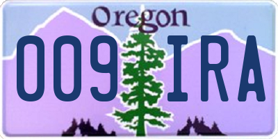 OR license plate 009IRA