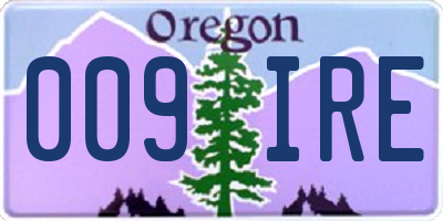 OR license plate 009IRE