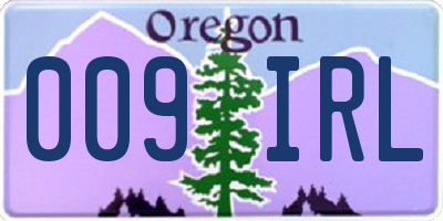 OR license plate 009IRL