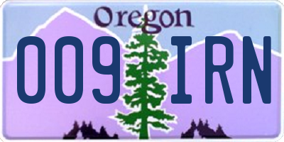 OR license plate 009IRN