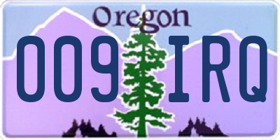OR license plate 009IRQ