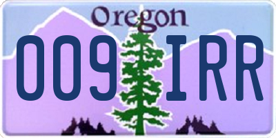 OR license plate 009IRR