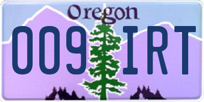 OR license plate 009IRT