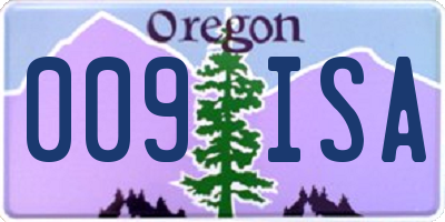 OR license plate 009ISA