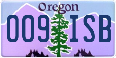 OR license plate 009ISB