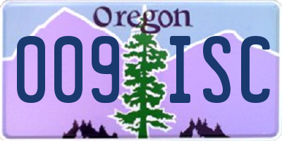 OR license plate 009ISC