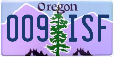 OR license plate 009ISF