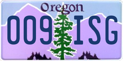 OR license plate 009ISG