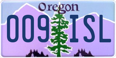 OR license plate 009ISL