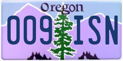 OR license plate 009ISN